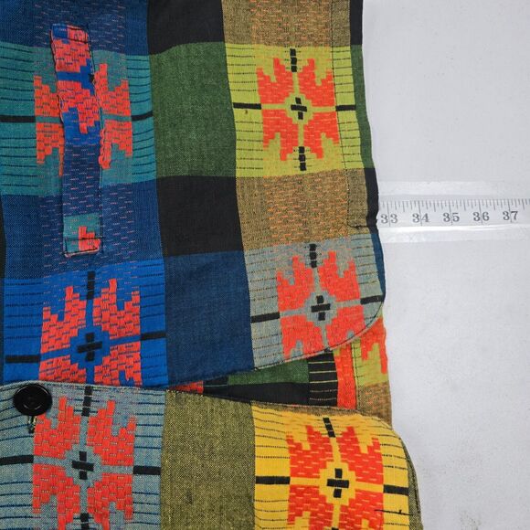 VTG Angelique NYC womens jacket L Aztec‎ Navajo tapestry Fair 4794 - Picture 7 of 10